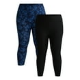 thumbnail image 1 of Terra & Sky's Women's Plus Capri Leggings, 2-Pack, 1 of 7