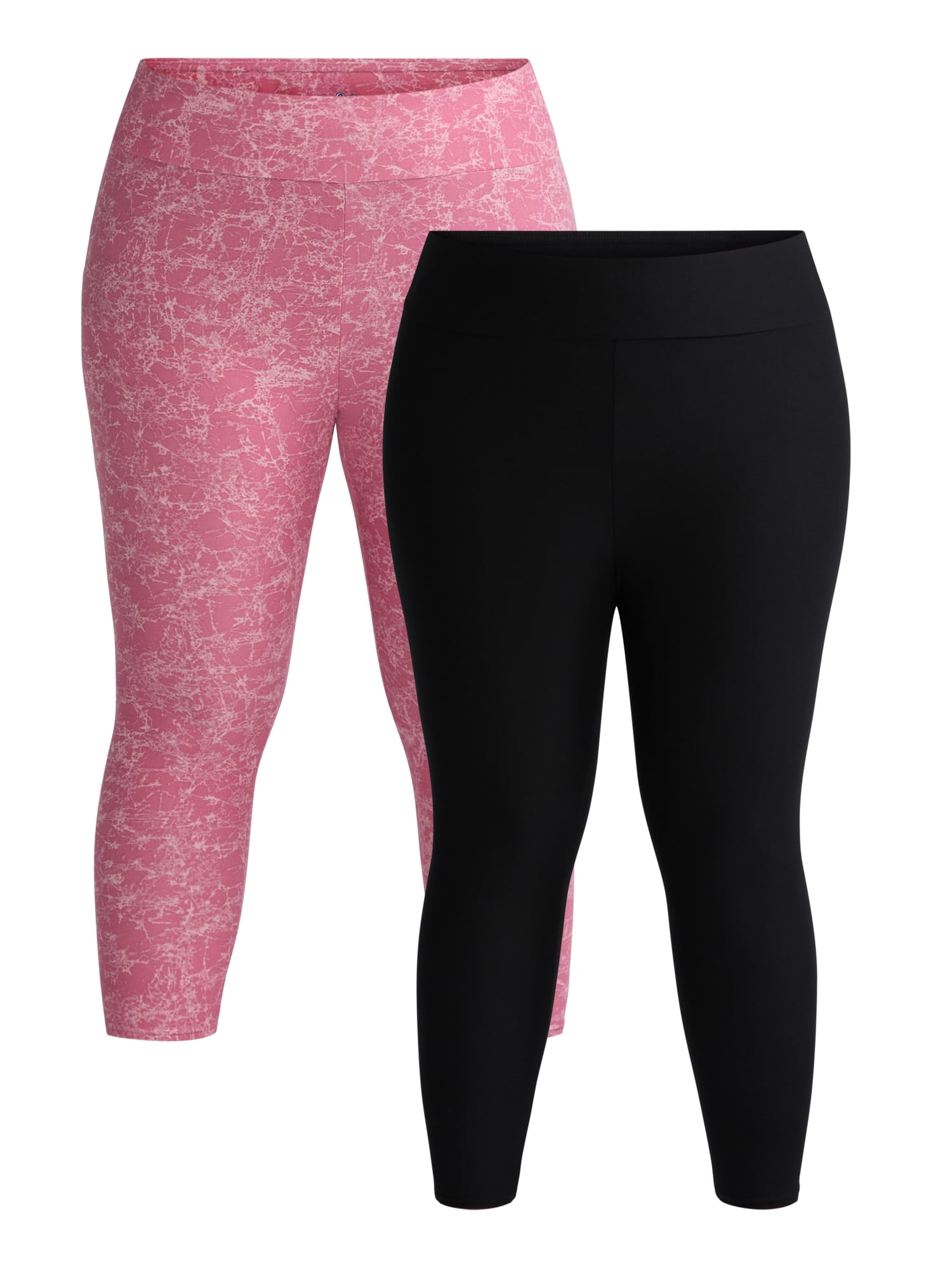 's Women's Plus Capri Leggings, 2-Pack