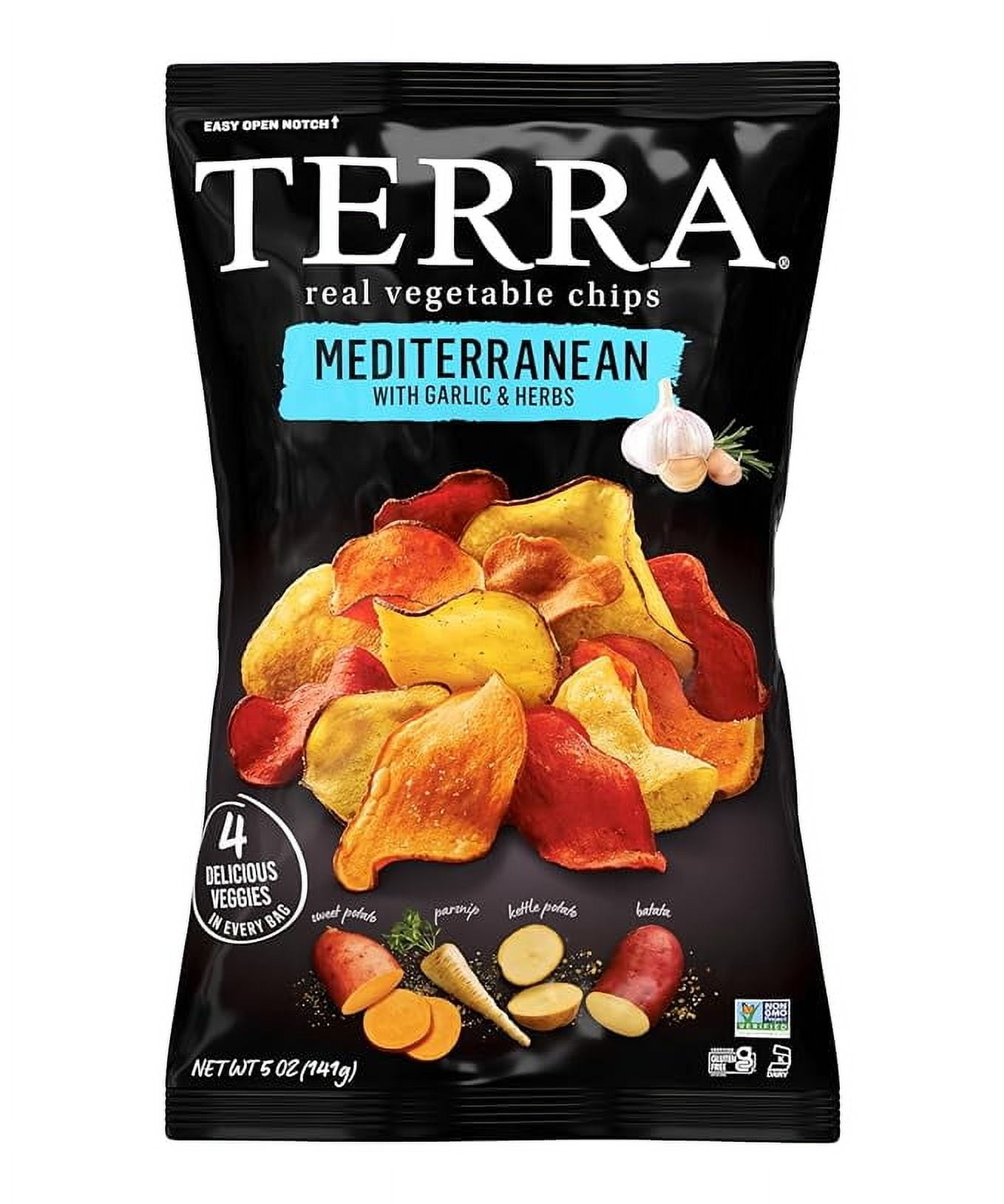 Terra Vegetable Chips, Mediterranean Garlic & Herbs Real Vegetable Chips, 5 oz