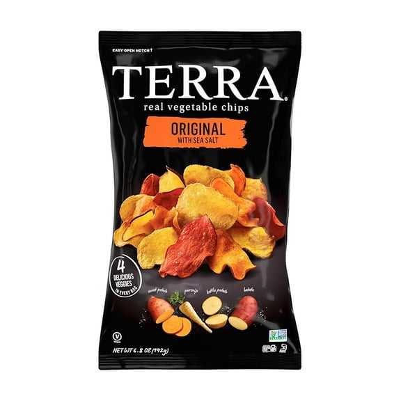 Terra Vegetable Chips, Original Chips with Sea Salt, 6.8 Oz ( Pack of 2 )