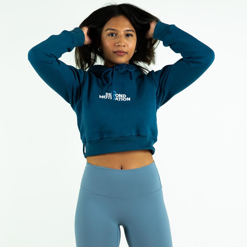 Crop top workout hoodie cheap