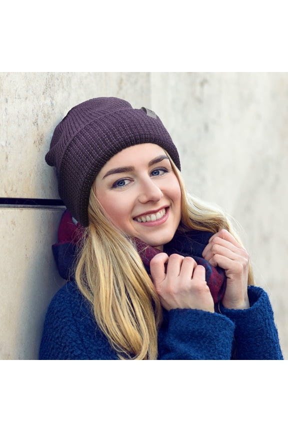 Youth Reflective Knit Hat High Visibility Cold Weather Running Beanie Cool