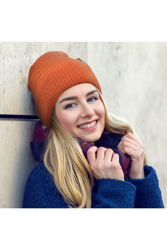 Youth Reflective Knit Hat High Visibility Cold Weather Running Beanie Cool