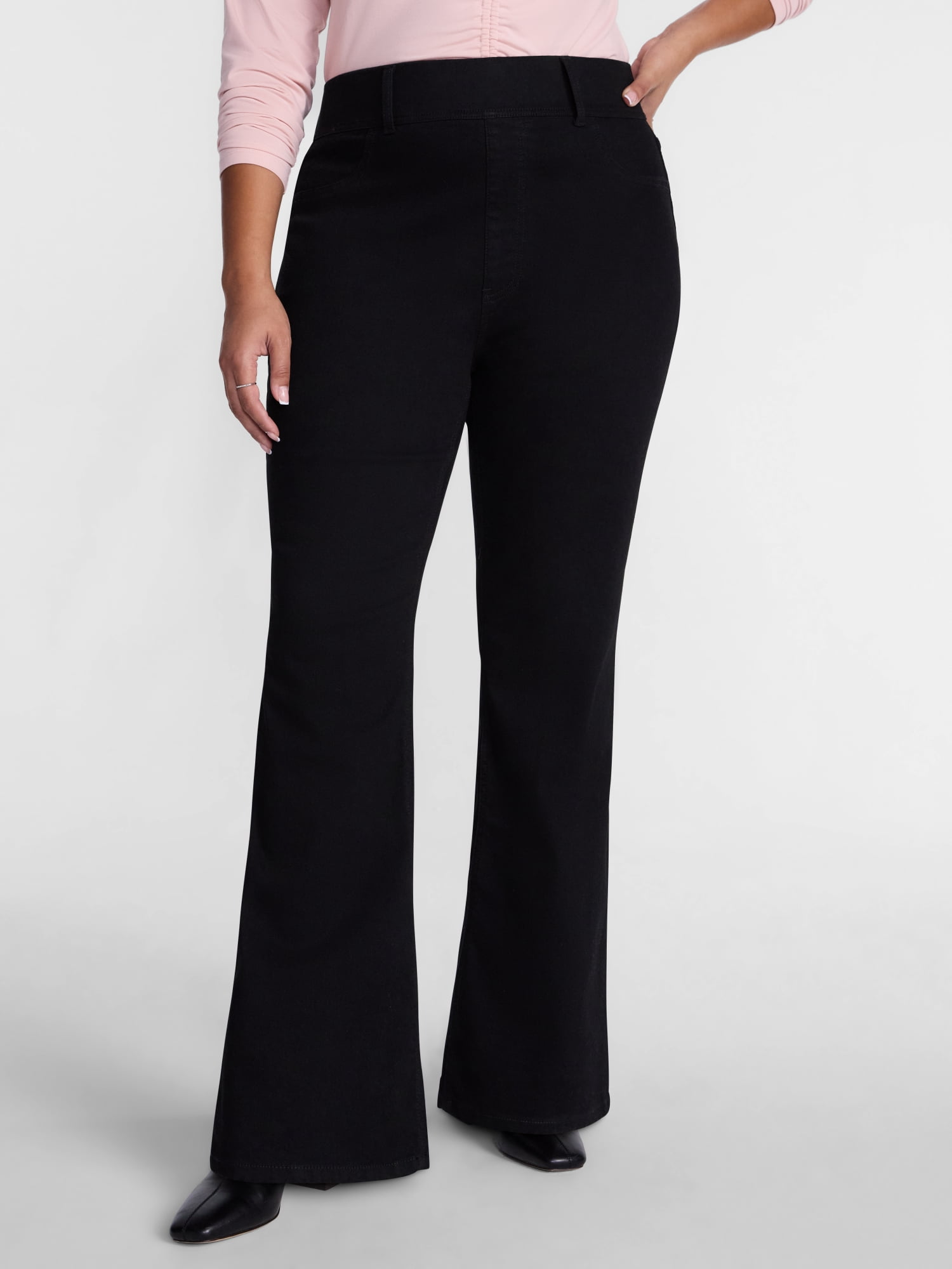 Terra and Sky Women's Plus High Rise Bootcut Jeggings, Sizes 0X-4X