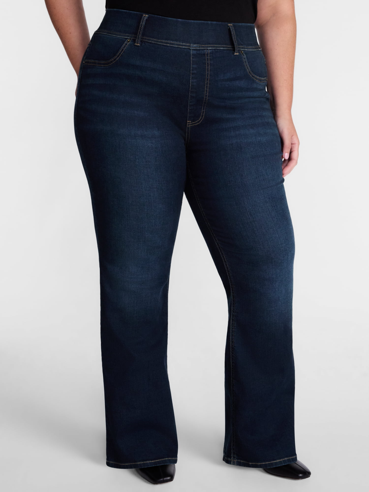 Terra and Sky Women's Plus High Rise Bootcut Jeggings, Sizes 0X-4X