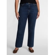Terra & Sky EB Womens Plus High Rise Straight Leg Jeans, 29" Inseam, Sizes 18W-24W
