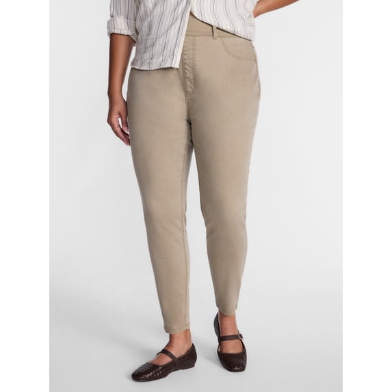 Terra & Sky Women's Plus High Rise Skinny Jeggings, Sizes 0X-4X