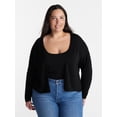 thumbnail image 1 of Terra & Sky Women’s Plus Lightweight Snug Cardigan with Long Sleeves, Sizes 0X-5X, 1 of 5
