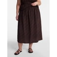 thumbnail image 1 of Terra & Sky Women’s Plus A Line Midi Skirt, Sizes 0X-5X, 1 of 5
