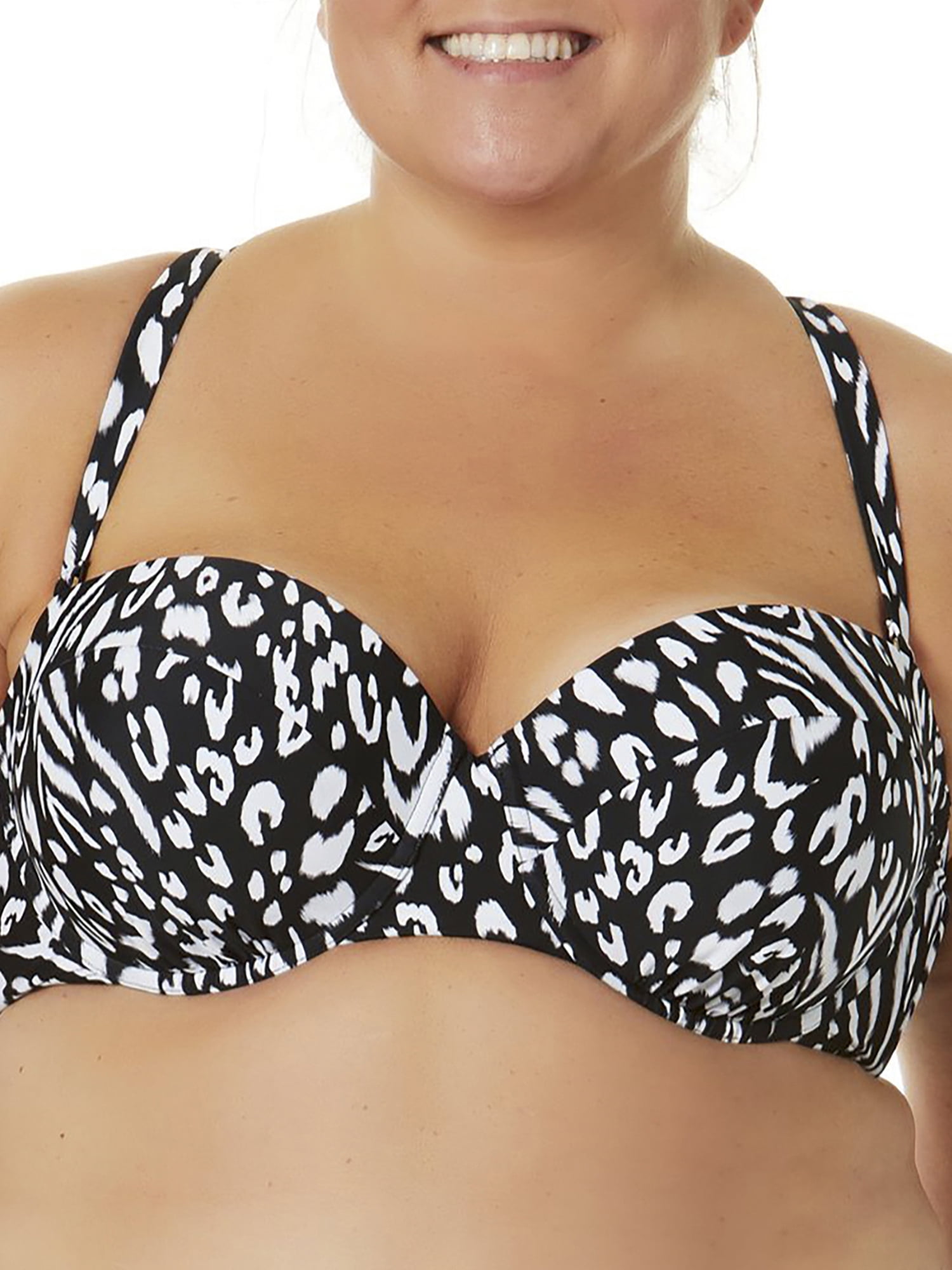 Terra and Sky Women's Plus Size Adjustable Strap Bikini Swim Top