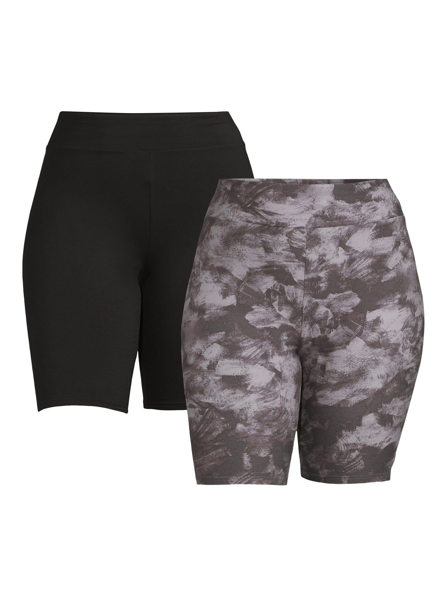 Terra & Sky Women’s Plus Size Bike Shorts, 2Pack, Sizes 1X4X