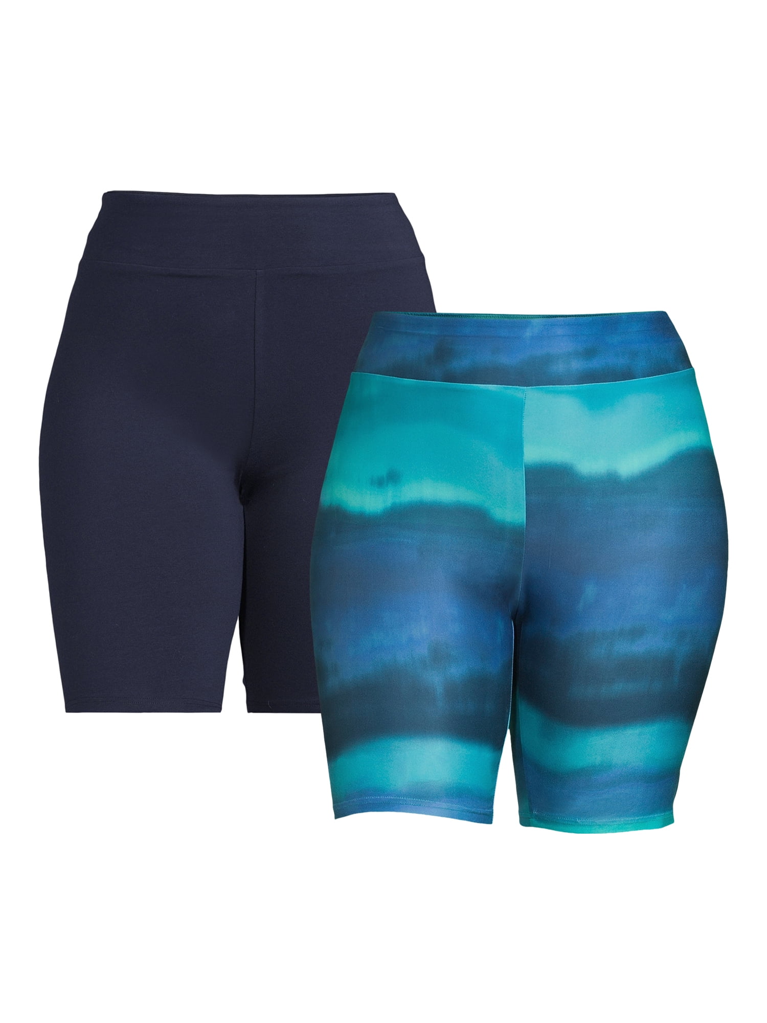 Terra and Sky Women’s Plus Size Bike Shorts, 2Pack, Sizes 1X4X