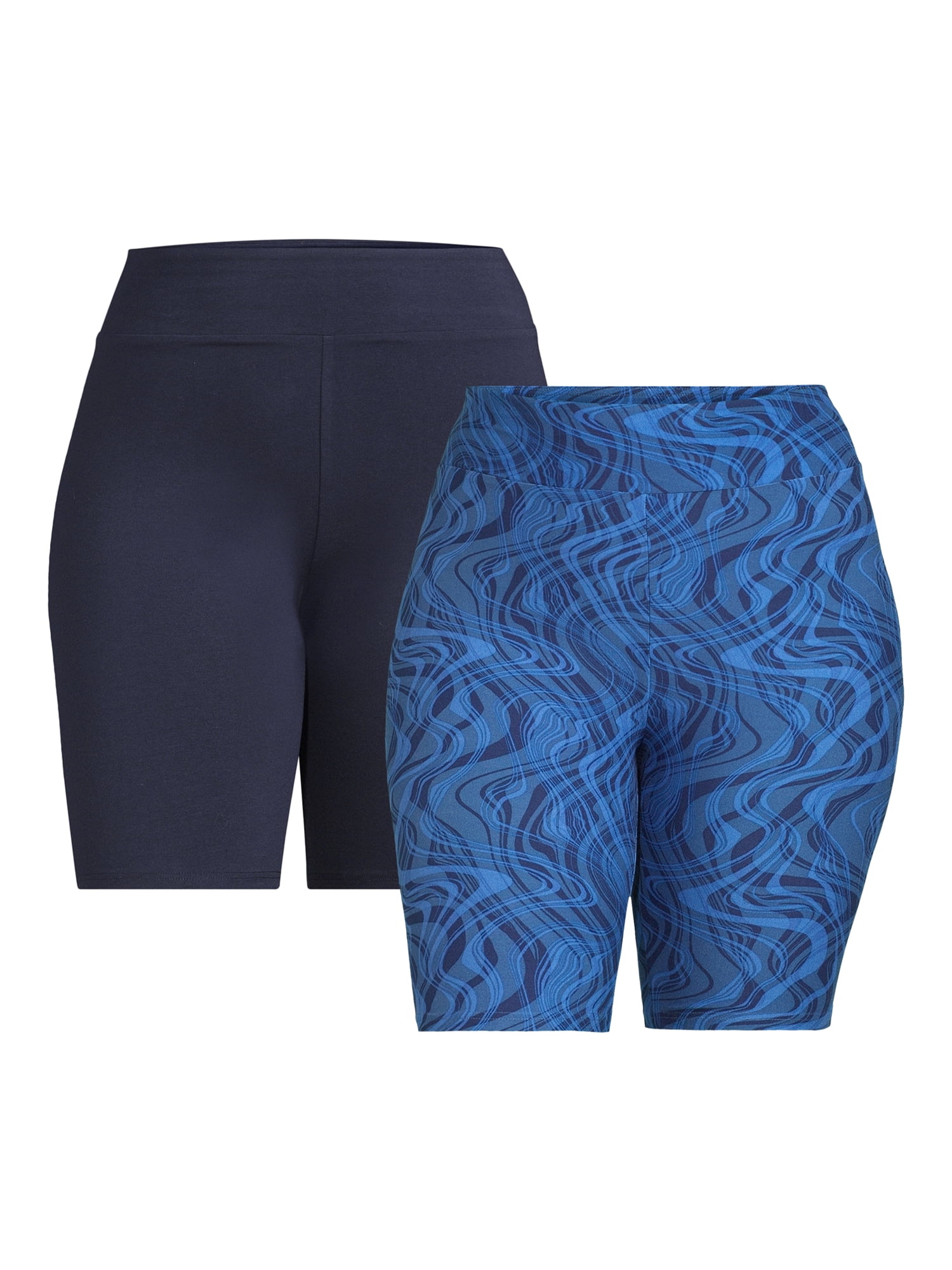 Terra & Sky Women’s Plus Size Bike Shorts, 2Pack, Sizes 1X4X