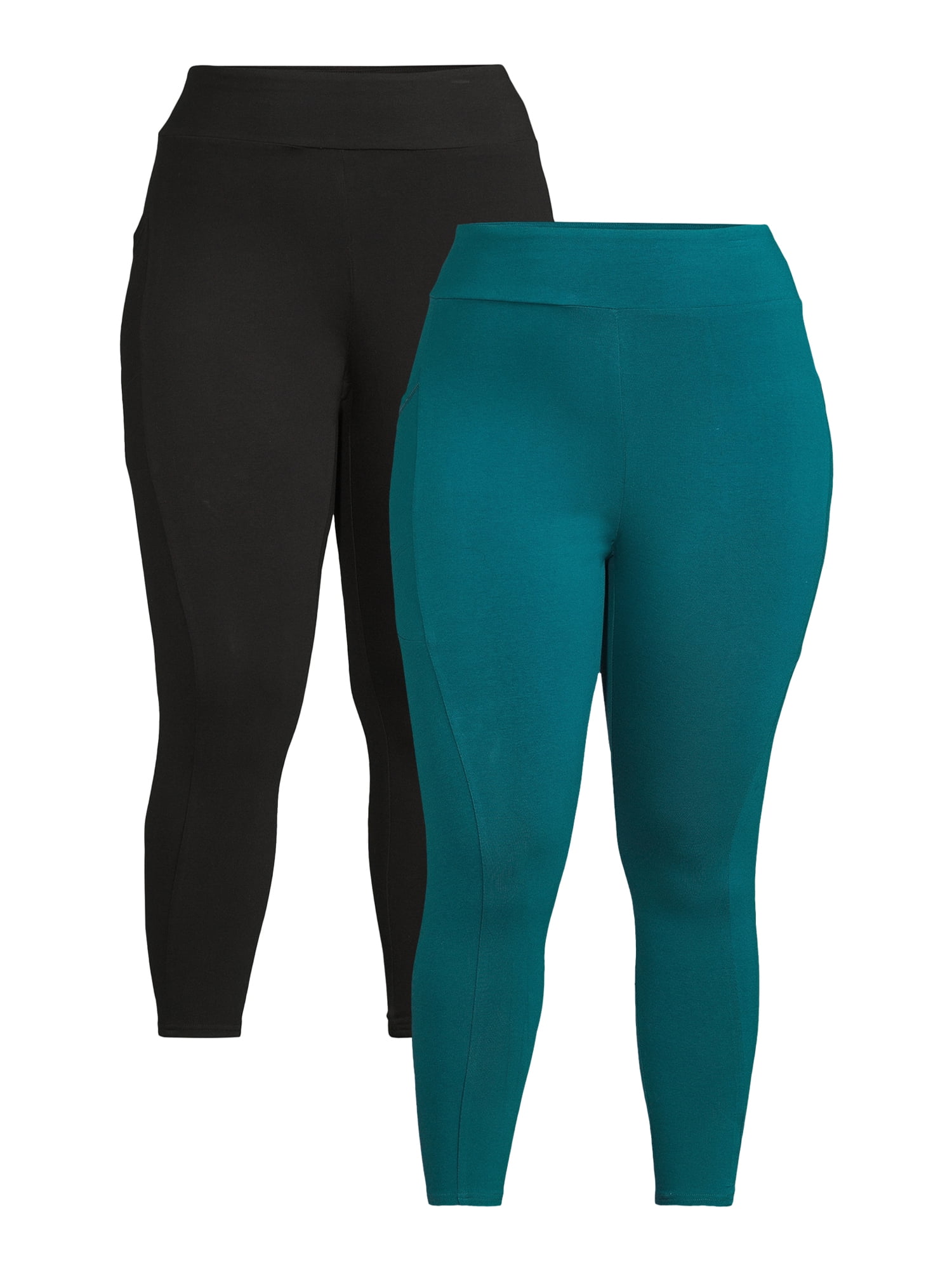 Terra and Sky Women's Plus Size Capri Leggings with Cell Phone