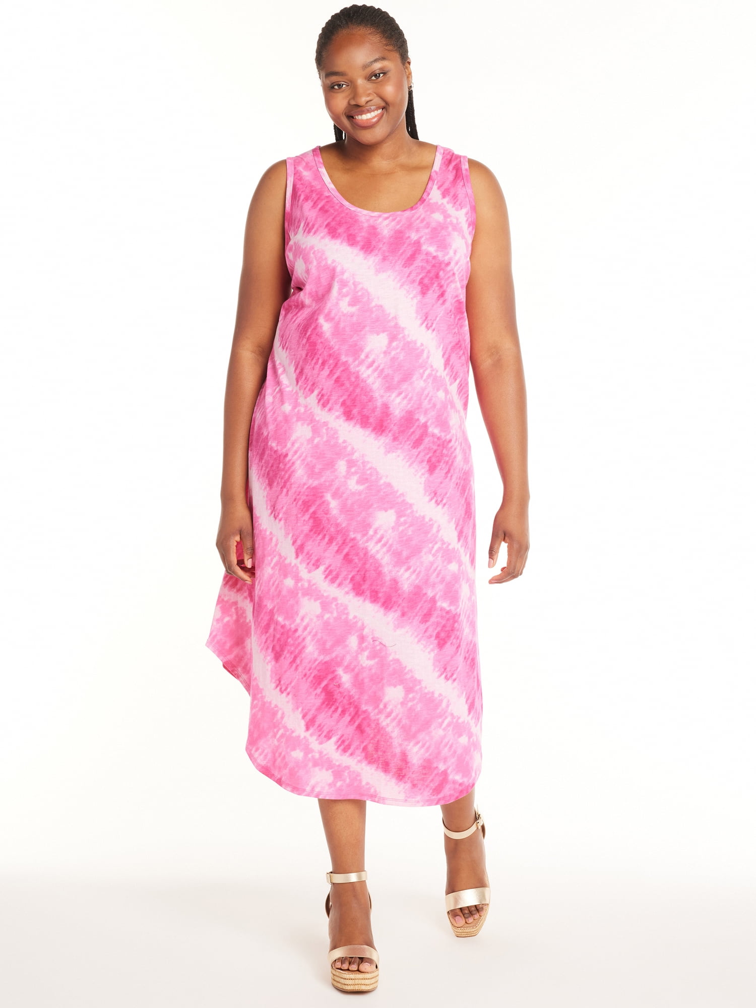 Terra Sky Women s Plus Size Cotton Knit Tank Dress