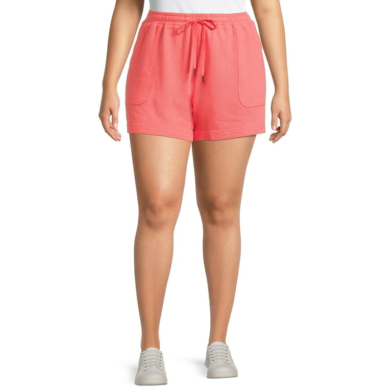 Terra and Sky Women s Plus Size Pull On Knit Shorts Walmart