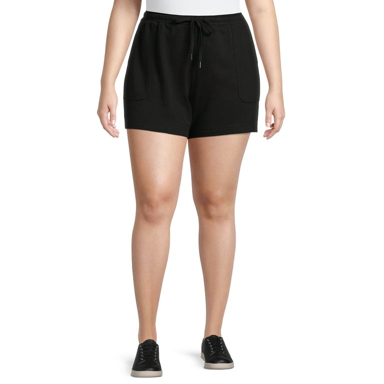 Terra and Sky Women s Plus Size Pull On Knit Shorts Walmart