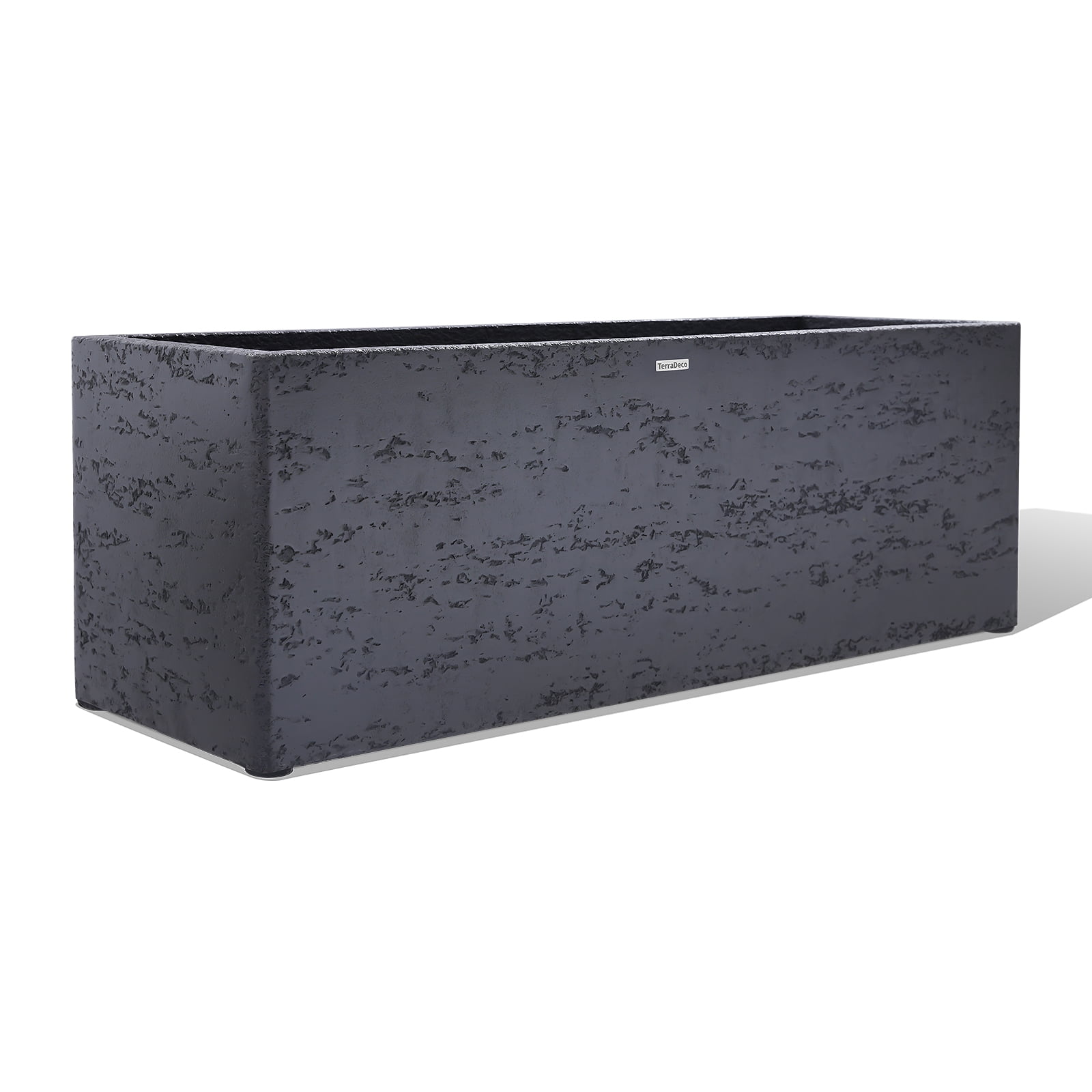 TerraDeco, Rectangular Concrete Planter, 42 Inch, Gray - Walmart.com