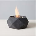 thumbnail image 1 of TerraFlame Geo Table Top Fire Bowl Gel Fuel - Stone Cast - Graphite, 1 of 4