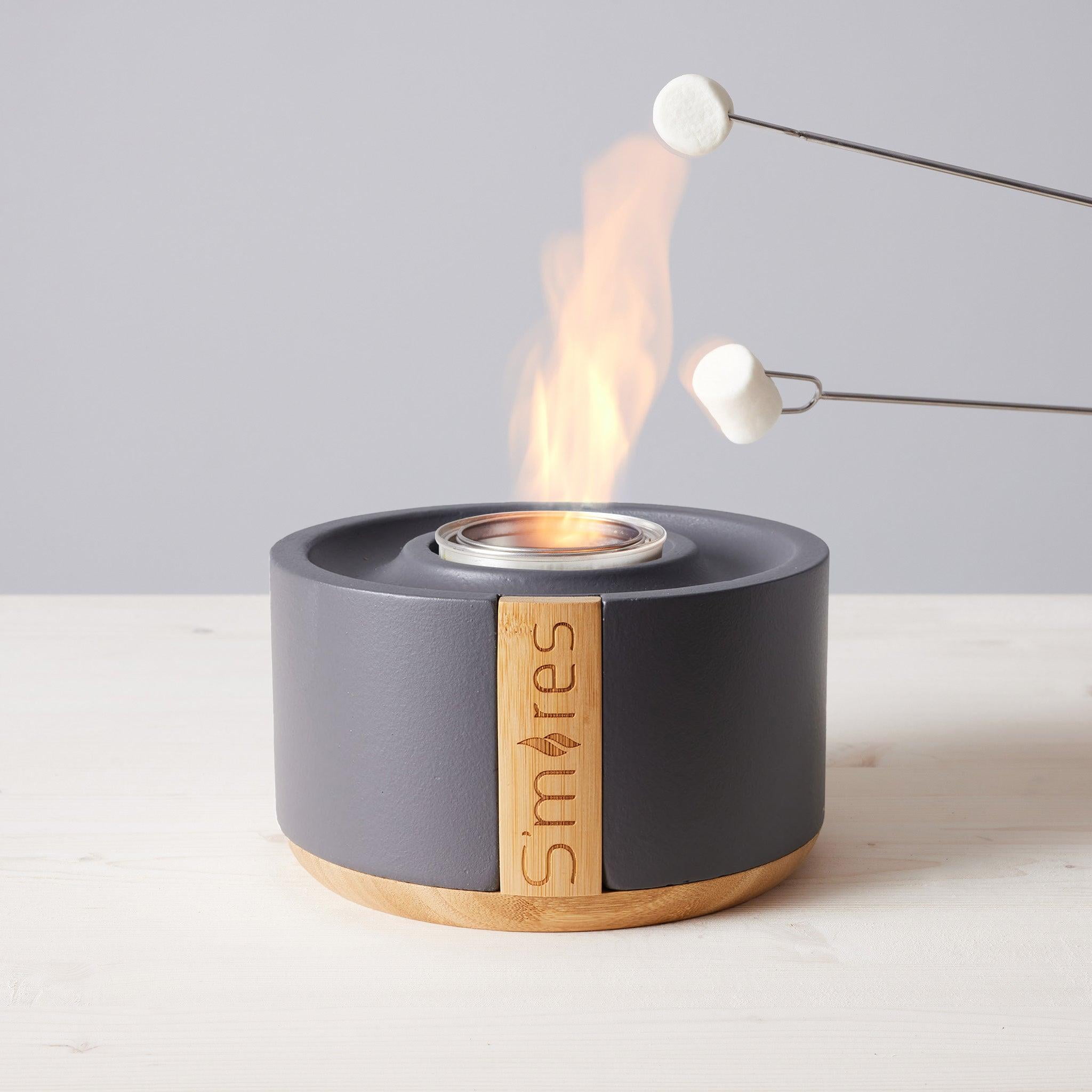 TerraFlame S'mores Portable Indoor and Outdoor Smoke Free Clean Burning Gel Fuel Roaster