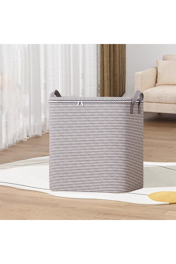 Heavy Duty Storage Bag with Reinforced Handles & Double Zipper, Non-Woven Tote for Clothes, Moving & Travel - Foldable Waterproof Design