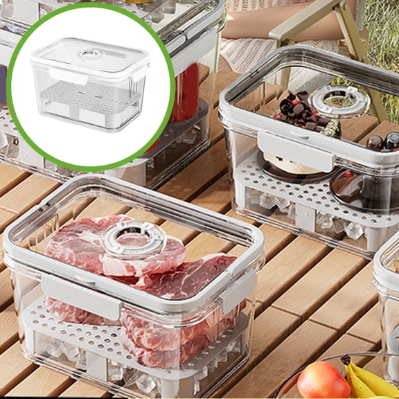 TerraHaven Portable Outdoor Camping Picnic Mobile Small Refrigerator with Storage, Food Freshness Tracking, Leak Proof and User Friendly Design