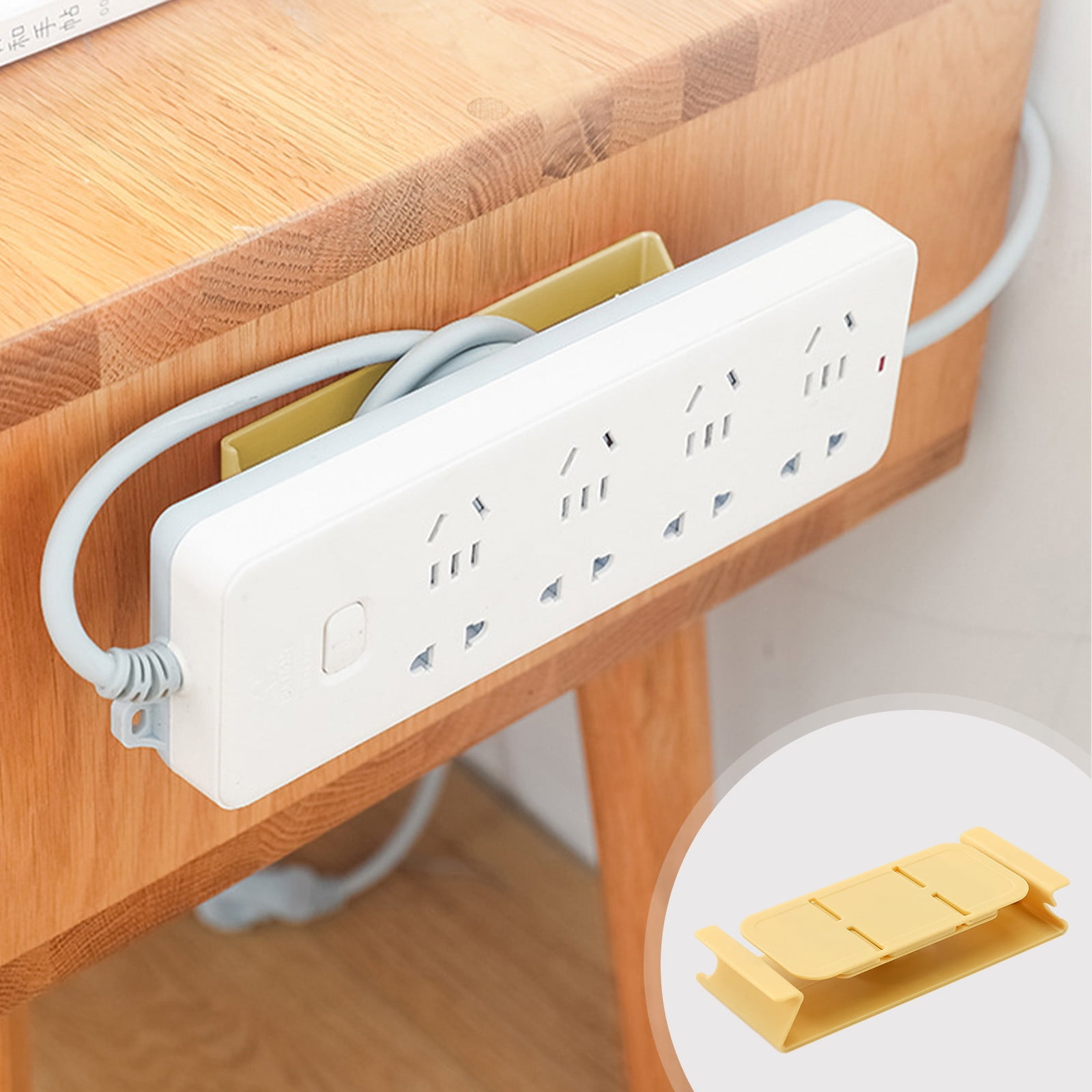 TerraHaven Self-Adhesive Desktop Socket Fixer, Punch-Mounted Surge ...