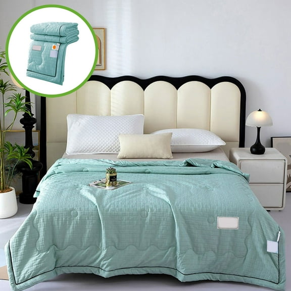 TerraHaven Skin Friendly Printed Washed Cotton Summer Quilt for Cool and Breathable Sleep in Hot Weather