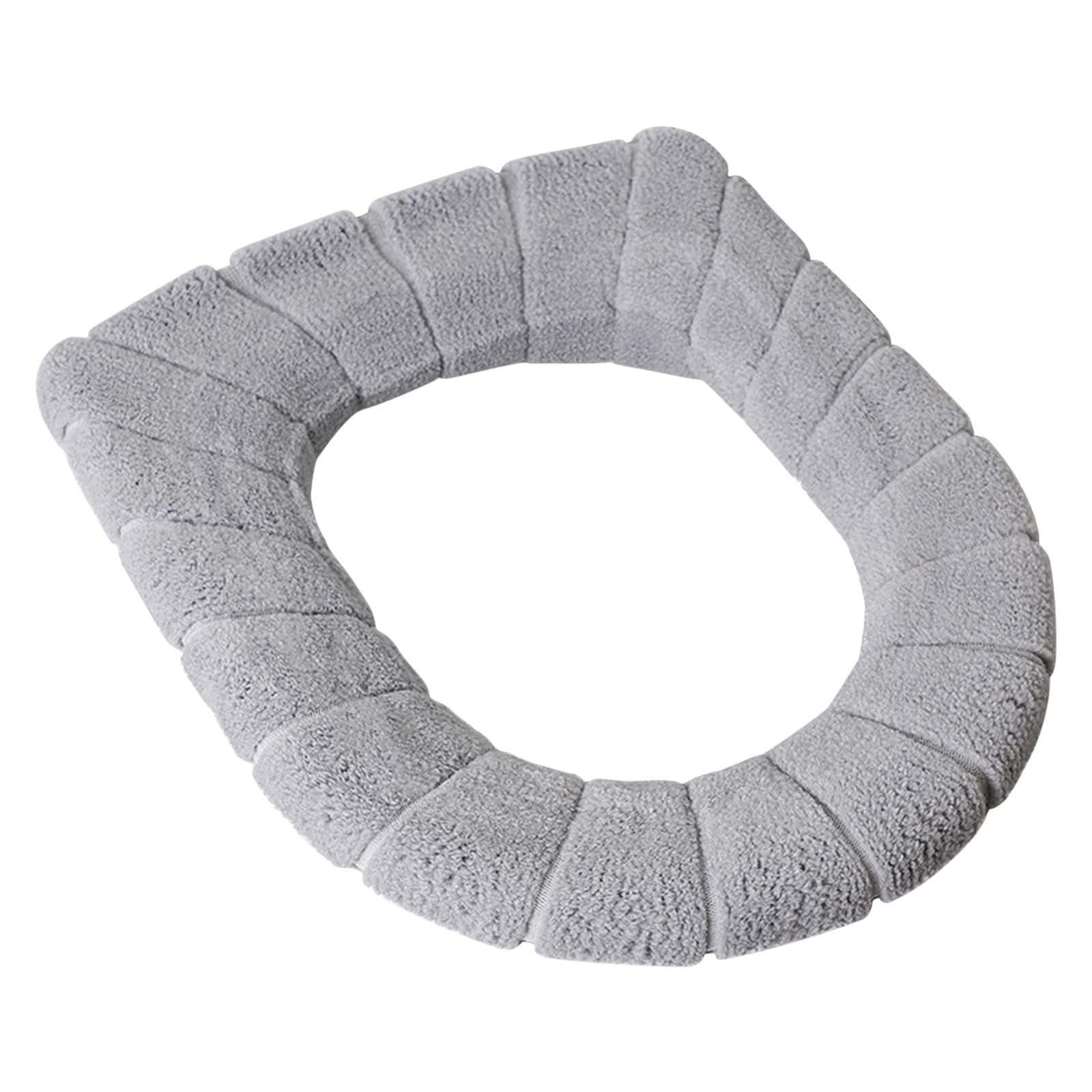 TerraHaven Thickened Universal O-Shaped Toilet Seat Cushion - Comfortable, Easy-Clean & Splash-Proof with Nordic Style for Round & Elongated Toilets
