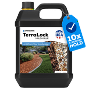 Superclear TerraLock Mulch Glue For Landscaping, 1 Gallon Rock Glue. Easy Spray, Easy Hold. Perfect for Mulch, Pea Gravel Large & Small, Rock, Straw and Stone, Pega Para Piedras de Jardin