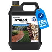 TerraLock Mulch Glue 1 Gallon, Landscape Adhesive for Mulch, Pea Gravel, Rock, and Pine Straw, Easy Spray, Weather Resistant