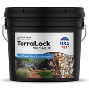 TerraLock Mulch Glue 5 Gallon, Landscape Adhesive for Mulch, Pea Gravel, Rock, and Pine Straw, Easy Spray and Hold, Weather Resistant, Made in the USA
