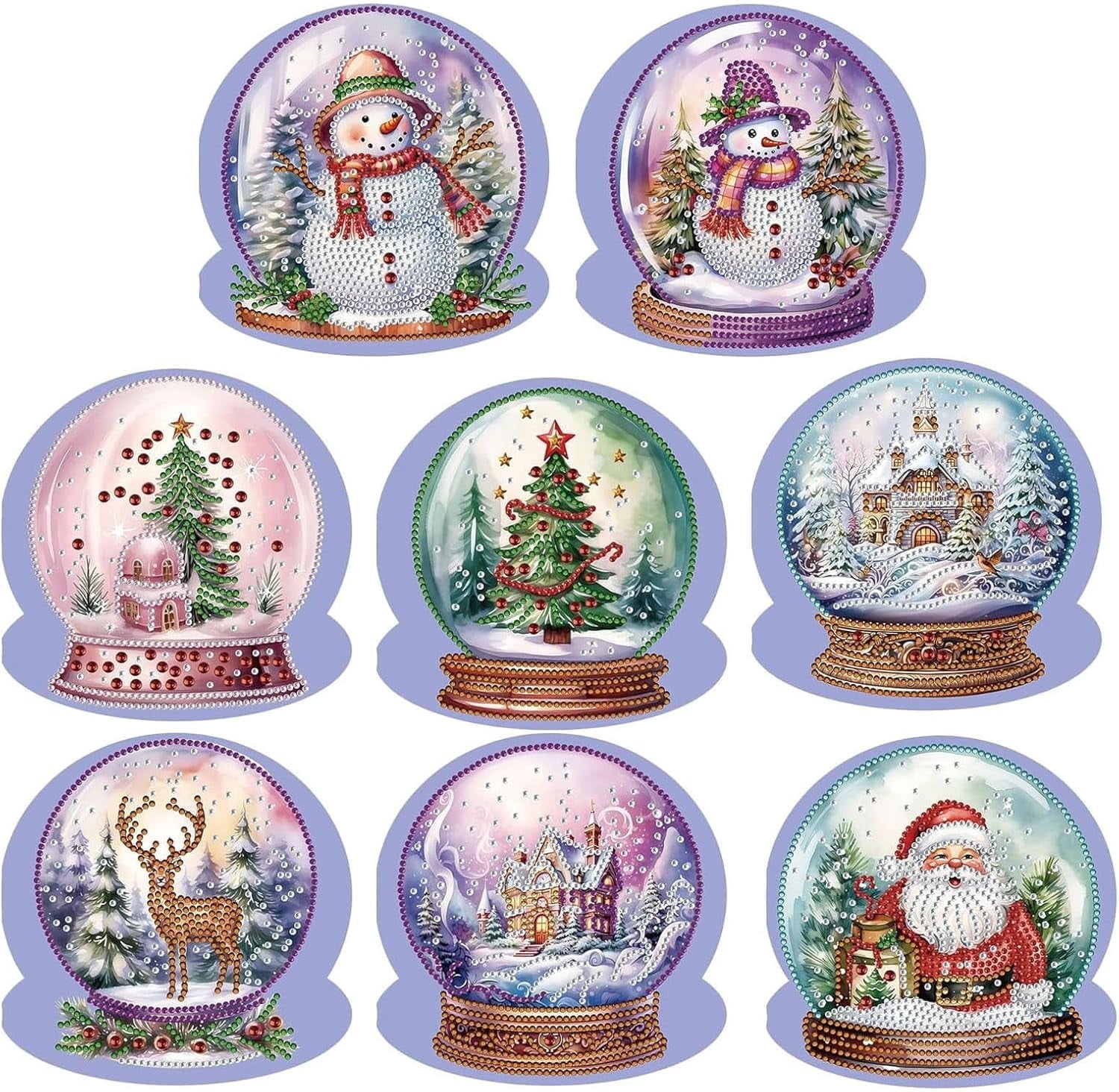 TerraPactg8 Packs DIY 5D Diamond Painting Christmas Cards Kits for ...