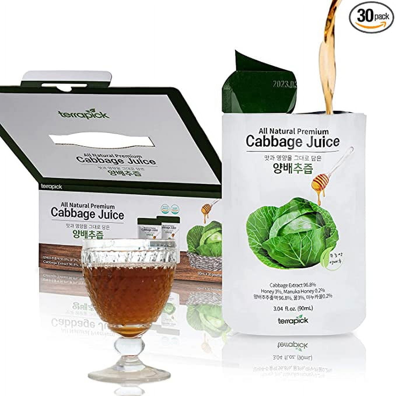 TerraPick Green Cabbage Juice Sweetened with Manuka Honey