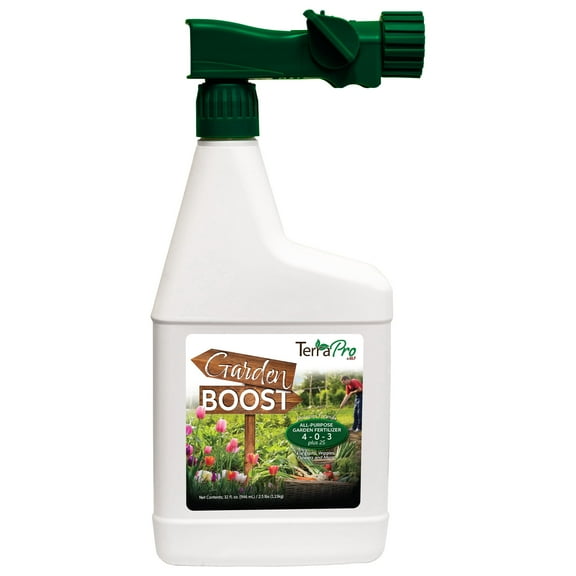TerraPro Garden Boost 4-0-3 plus 2S  All Purpose Garden Liquid Fertilizer  32 fl. oz.