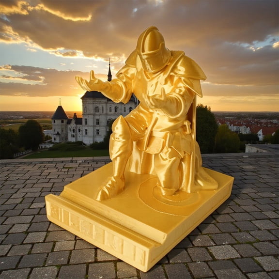TerraVbie 3D Printed Knight Pen Stand Creative Pen Rest Desk Decor for Desktop Pen Organization Decor