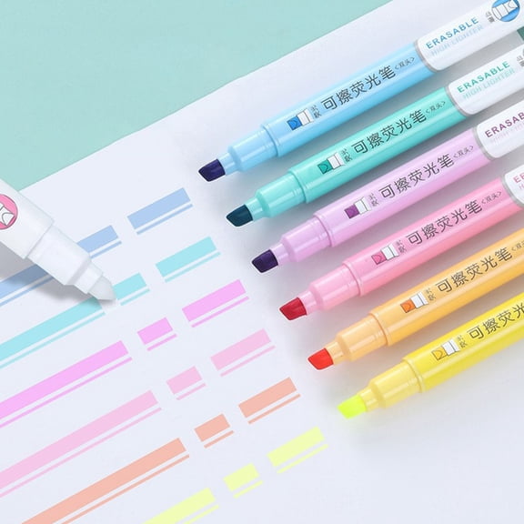 TerraVbie Erasable Highlighter Glow in Dark for Student Study Marking