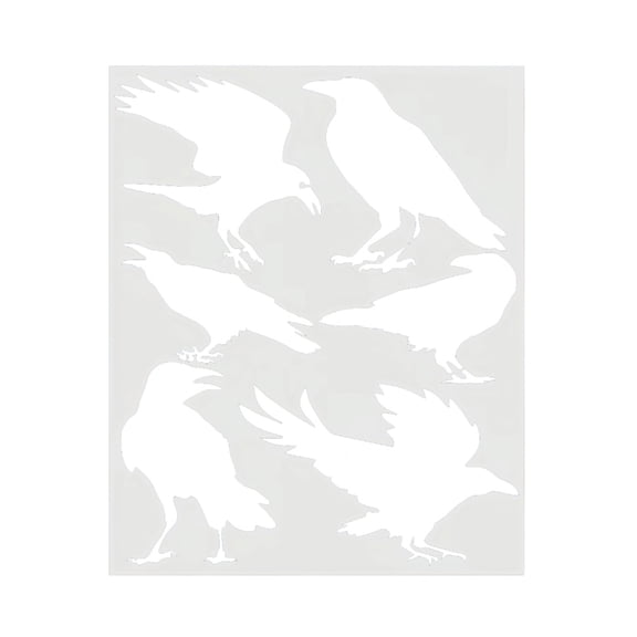 TerraVbie Gothic Themed Reusing Stencil Detailed Ravens Bird Stencil Detailed Ravens Design Suitable For Various Handmade Crafts