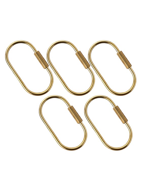 Set of 5 Fashion Copper Keychain Charm Keyring Hook Keychain Accessories