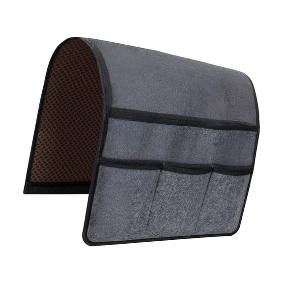TerraVbie Sofa Armrest Organizer Felt Dark Gray Armrest Caddy Remote Control for Living Room Storage