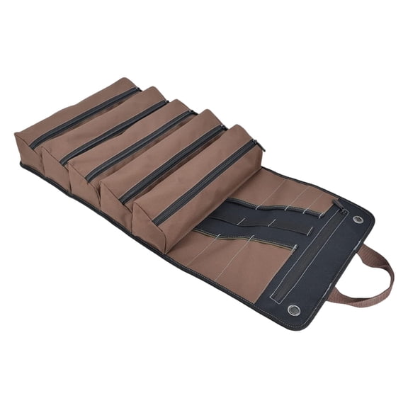 TerraVbie Tool Roll Bag Canvas Multi-Purpose 1-Piece Multi-Pocket Tool Organizer for Home Workshop