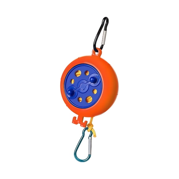 TerraVbie Travel Clothesline 1 Piece, Orange Camping Clothesline with Pegs for Camping Hotel Travel