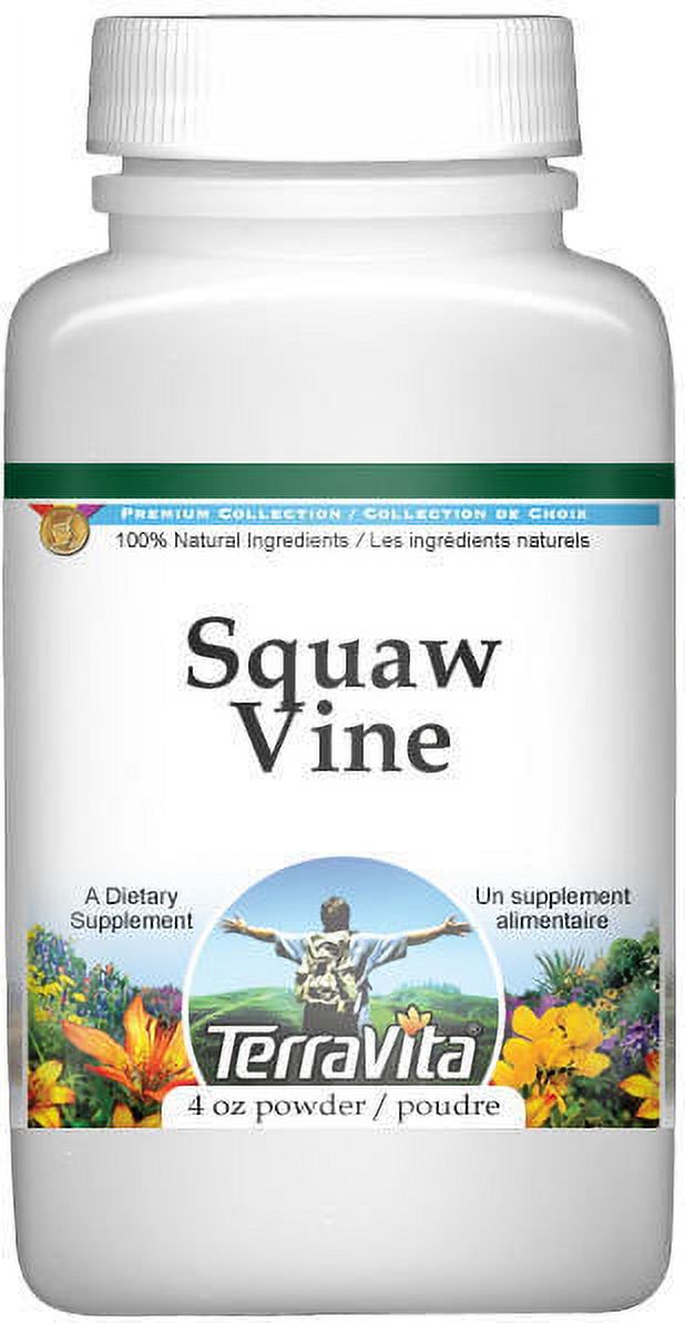 TerraVita Squaw Vine (Partridge Berry) Powder, (4 oz, 1Pack, Zin 516965)