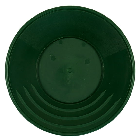 TerraX 11” Gold Pan - Durable Plastic, 2 Ridges, Lightweight, Made in USA - Green