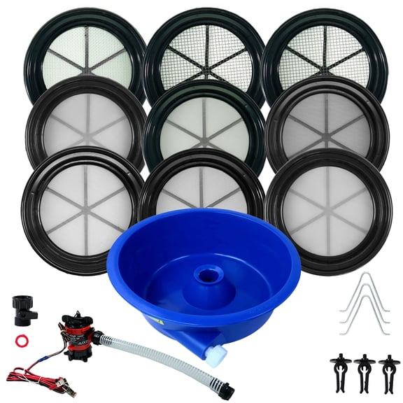 TerraX Blue Bowl Concentrator Kit with Complete Classifier Set - Made in the USA