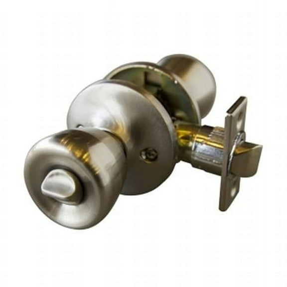 Terrace 6 Way Latch Privacy Door Knob, Satin Nickel