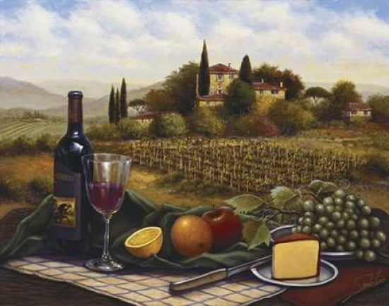 Terrace At Chianti Canvas Art - Sambataro (22 x 28)