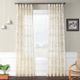 thumbnail image 1 of Terrace Gold Printed Faux Linen Sheer Curtain (1 Panel), Terrace Gold, 50W X 96L, 1 of 6