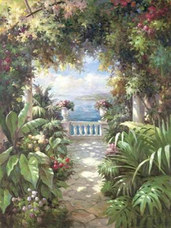Terrace Retreat Canvas Art - James Reed (22 x 28)