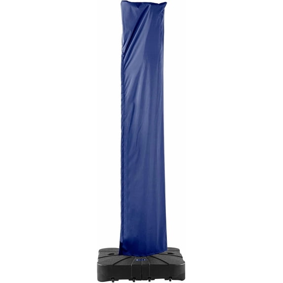 Terrace Umbrella Cover UV Resistant Outdoor Eccentric Cantilever Umbrella Cover with Zipper and Pole, navy blue